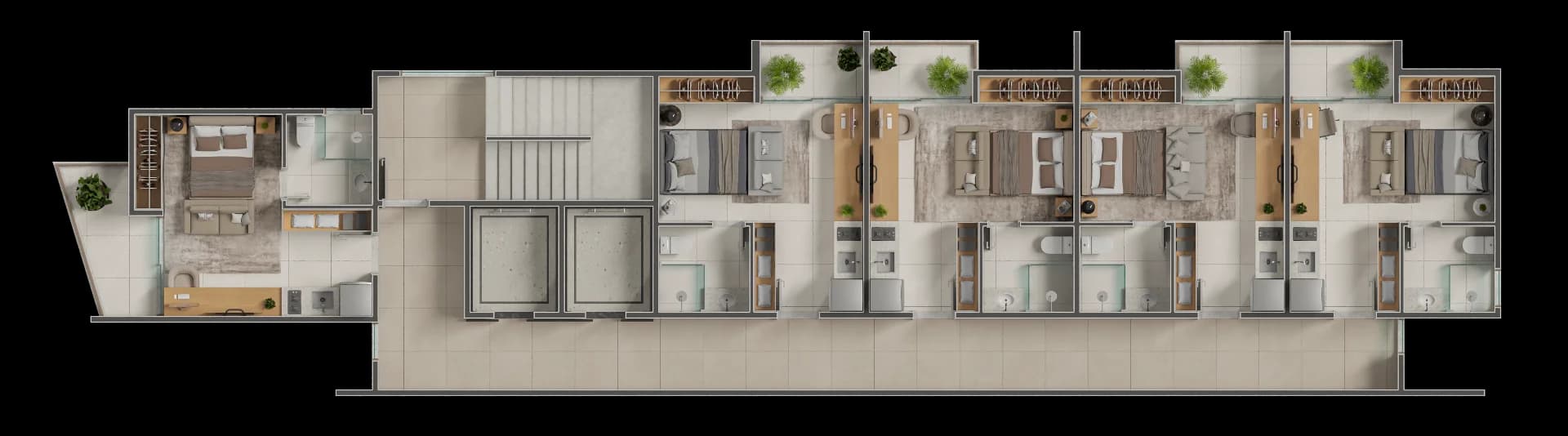 Planta baixa do Flow São Pedro — Studios Inteligentes