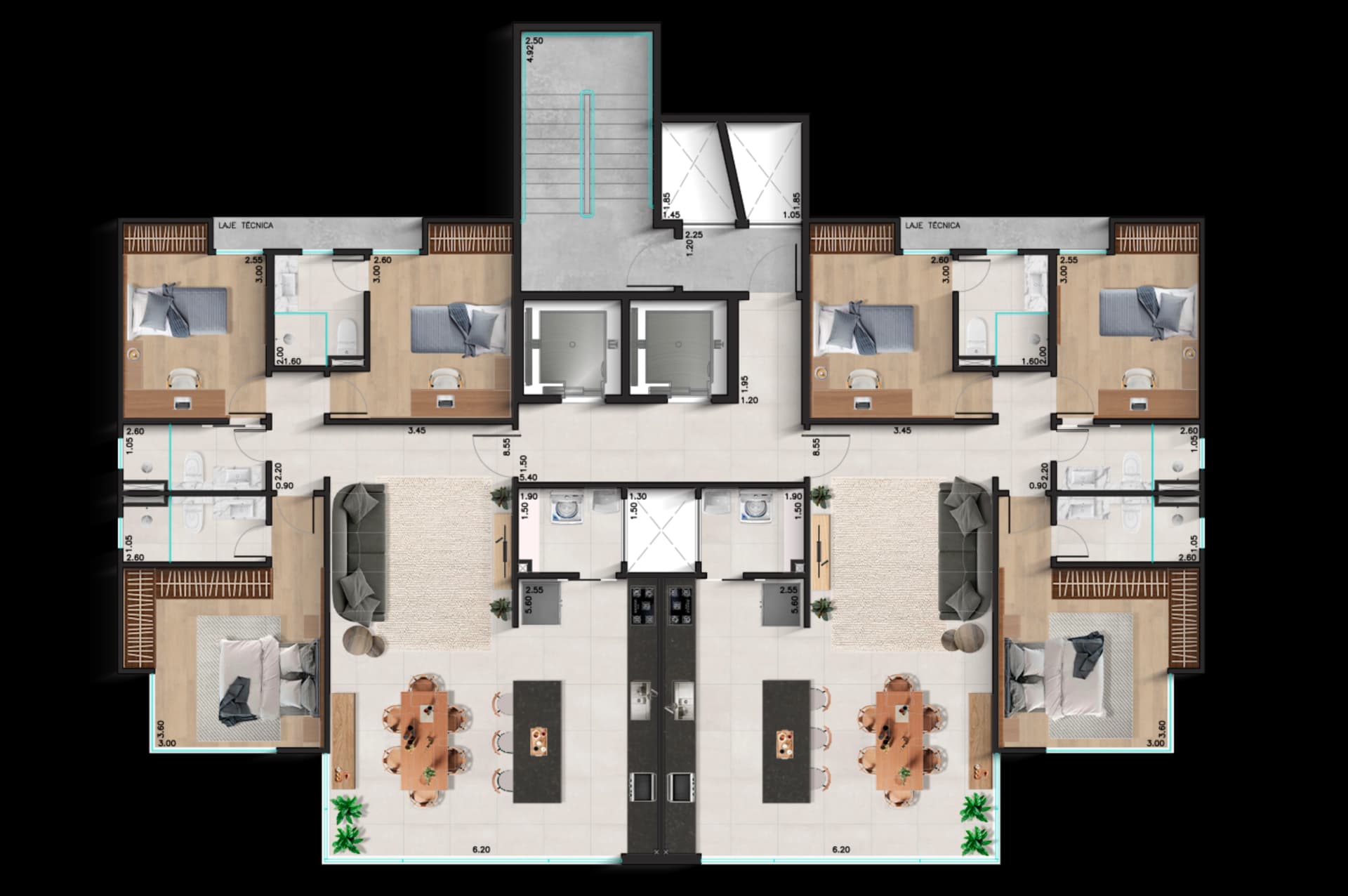 Planta apartamentos